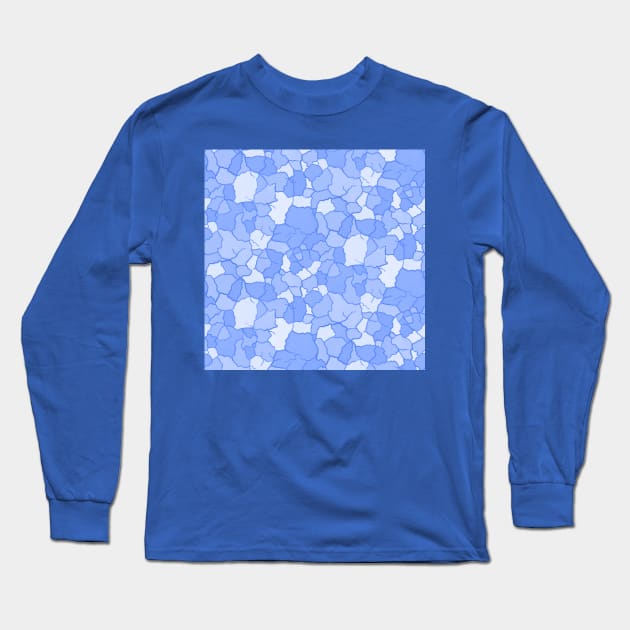 Blue Earthy Shapes Long Sleeve T-Shirt by Carolina Díaz